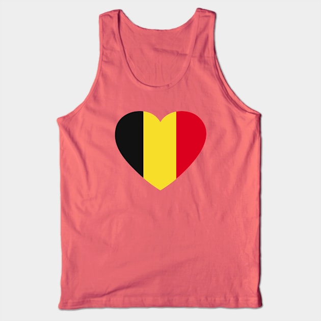 I Love Belgium // Heart-Shaped Belgian Flag Tank Top by SLAG_Creative